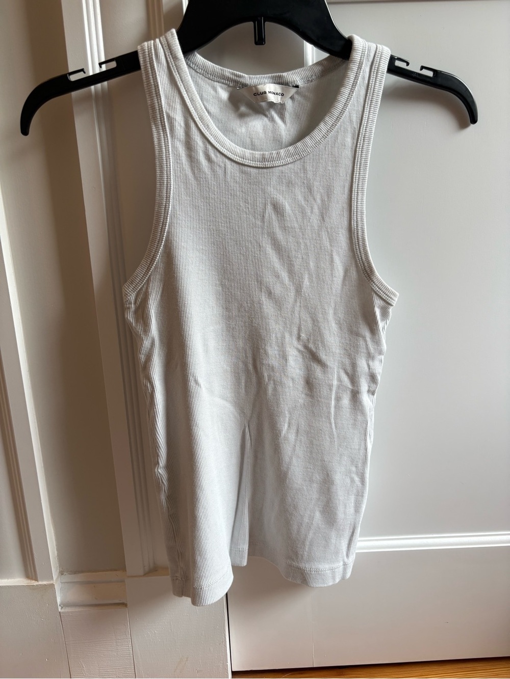 Club Monaco Very Light Gray Ribbed Tank Top - Women